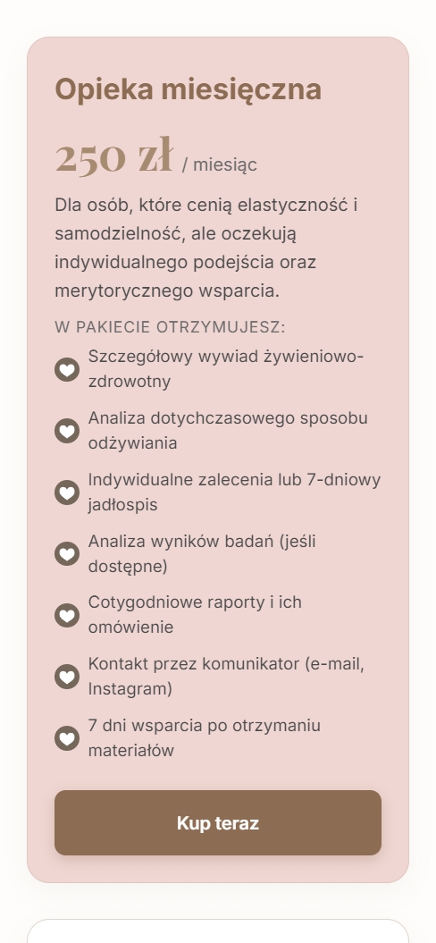 Wizytówka dietetyk na telefonie - widok 4